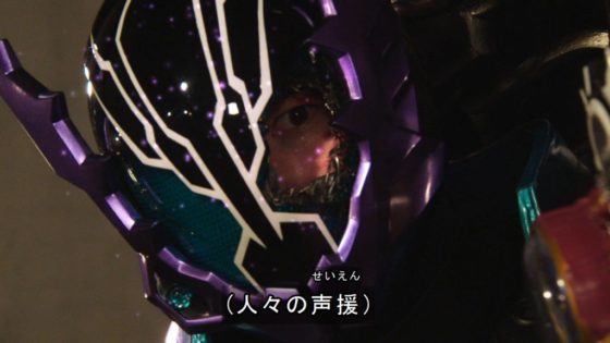 仮面ライダービルド 幻さんのマスク割れ ローグの影演出 消えゆく幻さん しかし エボルトリガーの破壊に成功